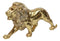 Faux Brass Gold Finish African Safari Prowling Lion King of The Jungle Figurine