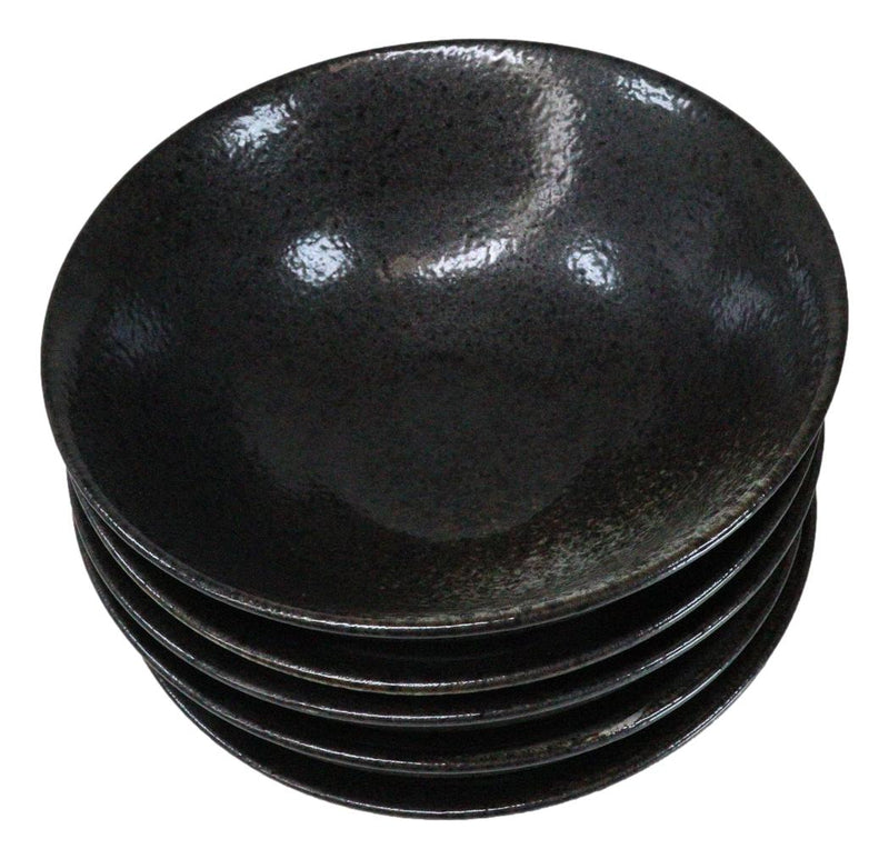Pack Of 5 Charcoal Grey Tone Hakumu Collection Large Ramen Soup Dinner Bowl 40oz