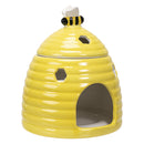 Yellow Whimsical Bumblebee Beehive Ceramic Essential Oil Warmer Candle Holder