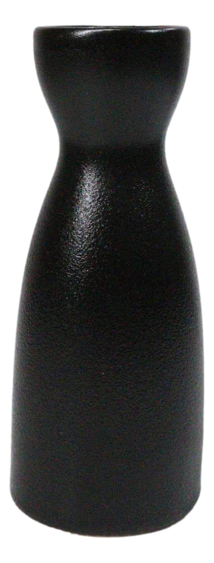 Pack Of 6 Porcelain Kokuyo Black Japanese Wine Sake Tokkuri Carafe Flasks