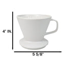 White Porcelain Artisan Coffee Maker Pour Over Dripper Filter Cup Top Part