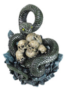 Coiled Attacking Snake On Mound of Skulls at Crystal Rock Quarry Figurine