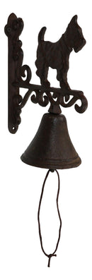 Cast Iron Rustic Vintage Western Scottish Terrier Dog Door Wall Dinner Yard Bell