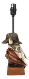 Rustic Western Cow Skull With Cowboy Hat And Red Scarf Table Lamp With Shade