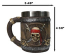 Nautical Red Bandana Pirate Skull Cutlass Swords Shipwreck Barrel Tankard Mug