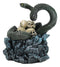 Coiled Attacking Snake On Mound of Skulls at Crystal Rock Quarry Figurine