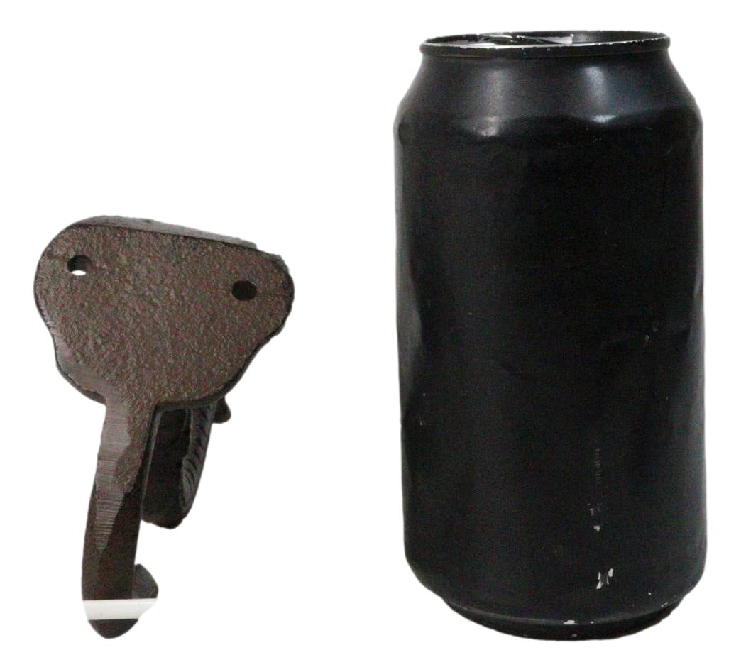 Pack Of 2 Rustic Cast Iron Safari Elephant Trunk Up Double Peg Wall Hook Hanger