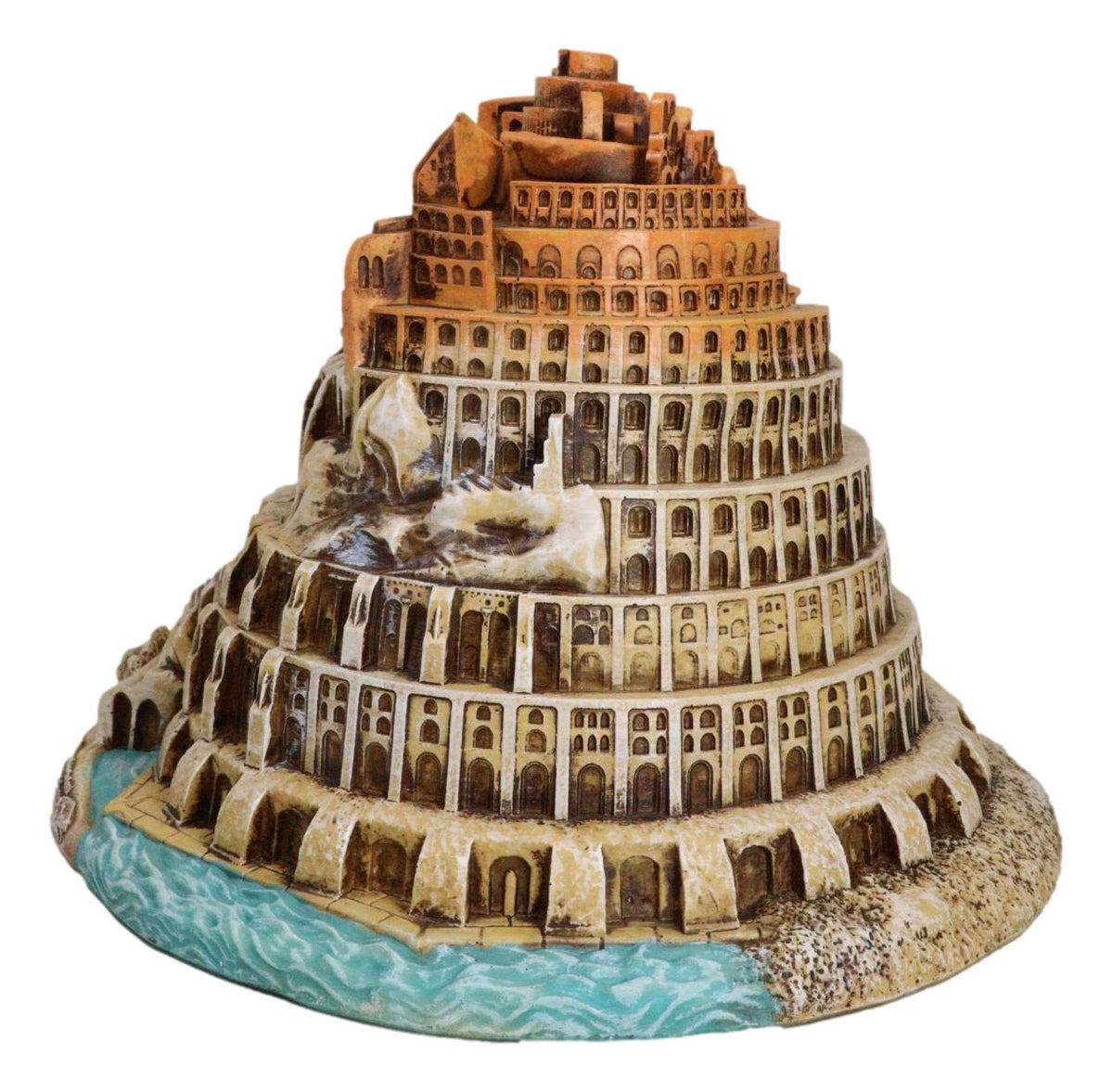 Old Testament Judeo Christian Abandoned Tower of Babel Archaeological Figurine