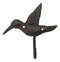 Set Of 4 Rustic Whimsical Cast Iron Hummingbird Wall Coat Towel Keys Hook Decor