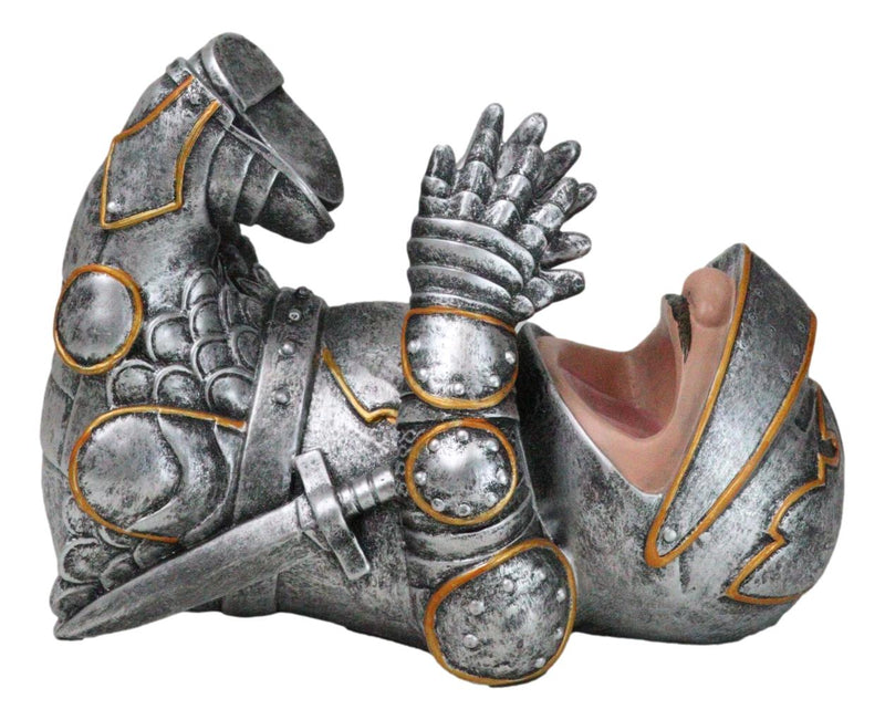 Royal Knight Suit of Armor Wine Guzzler Holder Kitchen Decor Resin Figurine