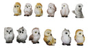 Set Of 12 Colorful Ancient Wisdom Of The Forest Woodlands Owls Mini Figurines