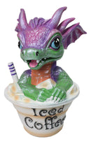 Ruth Thompson Artisan Iced Coffee With Sarah Wyrmling Dragon In Cup Figurine