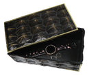 Realistic Faux Turtle Shell Print With Gold Trim Large Jewelry Trinket Box 10"L