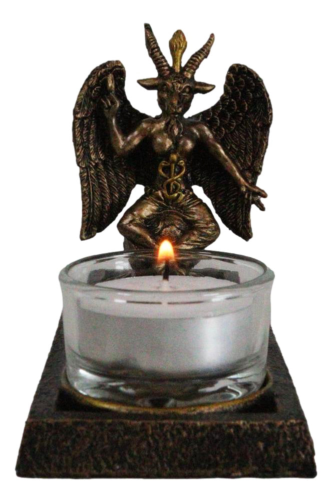Sabbatic Goat of Mendes Lilith Baphomet Pentagram Votive Candle Holder Figurine