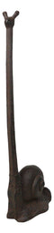 Cast Iron Marine Slug Snail With Long Neck Toilet Paper Holder Stand Sculpture