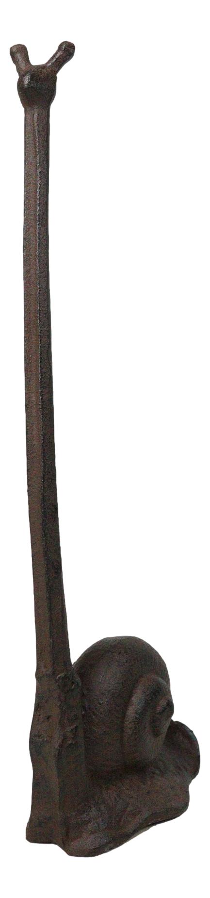 Cast Iron Marine Slug Snail With Long Neck Toilet Paper Holder Stand Sculpture