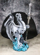 Ruth Thompson Pale White Spirit Omega Blade Dragon Statue With Sword Decor