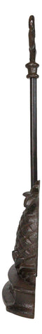 Rustic Cast Iron Tropical Pineapple Door Stop Or Porter With Long Handle