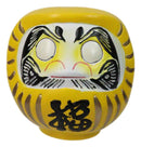 Yellow Talisman of Protection Japanese Zen Daruma Figurine With Unpainted Eyes