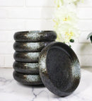 Pack of 6 Grey Tone Hakumu Round Appetizer Salad Banchan Deep Dish Plates 5"D