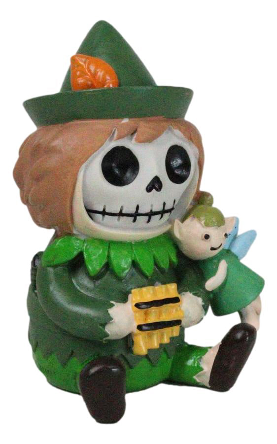 Furry Bones Whimsical Peter Pan With Tinker Bell Skeleton Figurine Furrybones