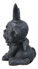Gothic Agamon Bulldog Horned Gargoyle Figurine 5" H Mythical Fantasy Talisman