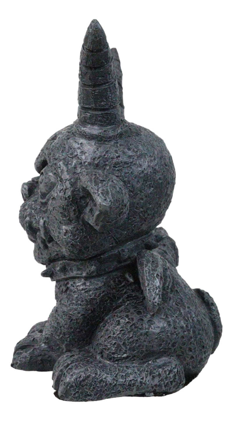 Gothic Agamon Bulldog Horned Gargoyle Figurine 5" H Mythical Fantasy Talisman