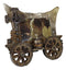 Rustic Western Covered Wagon With Wheels And Horseshoe Cross 6"X4" Picture Frame