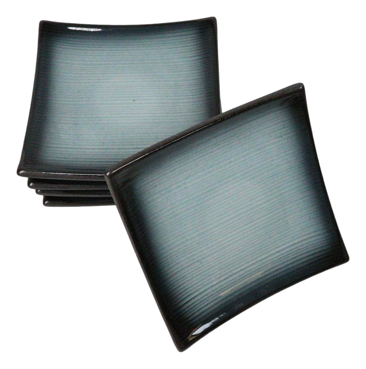 Pack Of 5 Blue Sky Stars Seikai Collection Square Appetizer Dessert Salad Plates