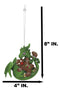Ruth Thompson Green Dragon With Gingerbread Man Christmas Tree Hanging Ornament