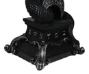 Wicca Triple Moon Pentagram Insignia Black Viper Snake Taper Candle Holder Decor