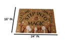 Step Into Magic Dark Forest Mushrooms Wicca Coir Coconut Fiber Floor Mat Doormat