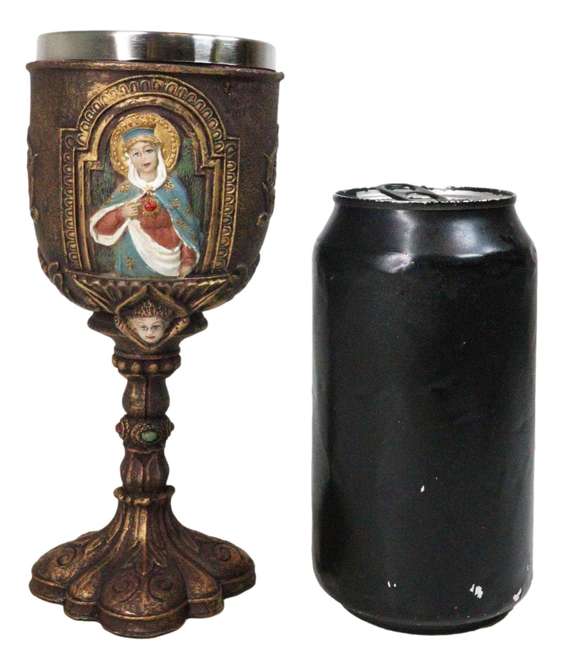 Sacred Heart Of Mary Immaculate Compassion Of The Virgin Mother Wine Goblet