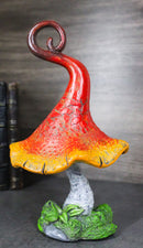 Enchanted Fairy Garden Whimsical Forest Cottage Crooked Mushroom Figurine 9"H