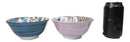 Pack Of 2 Made In Japan FLW April Showers Blue And Purple Porcelain Bowls 18oz