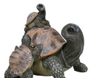 Nautical Marine Turtle Tortoise Mother Piggybacking Hatchlings Family Figurine