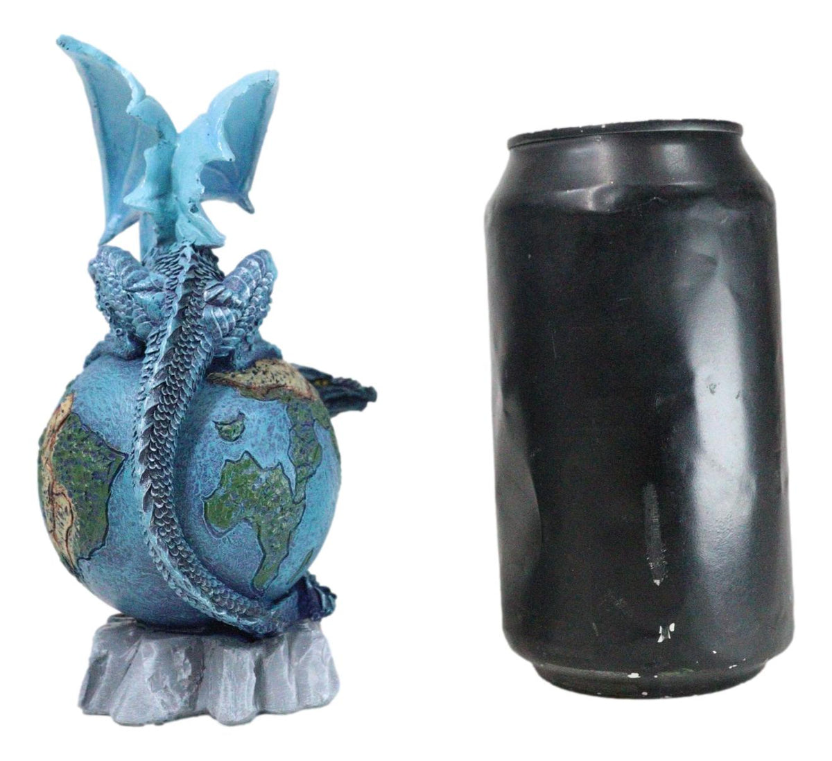 Celestial Solar Galaxy Planet Earth Terrestrial Guardian Blue Dragon Figurine
