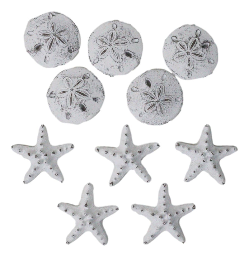 Marine Coastal Faux Bronze Sea Turtle Sand Dollars Starfishes Tic Tac Toe Set