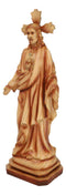 Standing Sacred Heart of Jesus Christ Catholic Christian Faux Wood Figurine