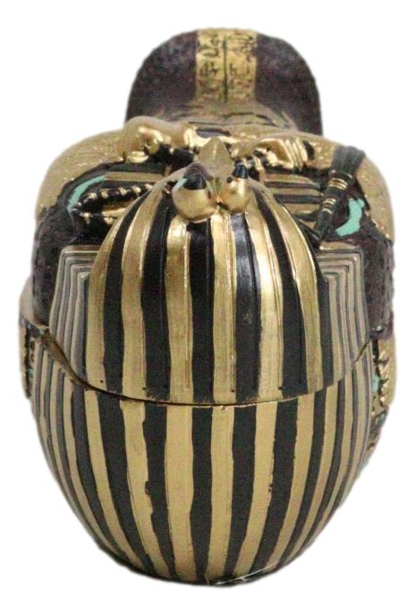 Egyptian King Tutankhamun Pharaoh Sarcophagus Coffin With Mummy Figurine Set