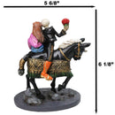 Day Of The Dead Our Special Day Skeleton Mariachi Couple On Black Horse Figurine