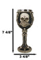 Wise Vintage See Hear Speak No Evil Skeleton Bone Skulls Wine Goblet Chalice