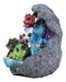 Whimsical Baby Dragons Mini Figurines With LED Faux Geode Crystal Display Set
