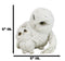 Whimsical 2 White Snowy Mother Owl And Owlet Nesting Figurine Owls Family