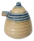 Set Of 6 Ao Nagashi Brown Tenmoku Porcelain Soy Sauce Shoyu Flask Dispensers