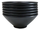 Pack Of 6 Black Silk Melamine Ramen Pho Soup Salad Pasta Large Bowls 32oz