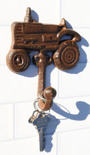 Pack of 2 Rustic Western Farm Tractor Cast Iron Metal Wall Hook Sculptures