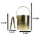 Stainless Steel Brass Ribbed Ice Bucket Container With Lid Handle Ice Pick Tongs