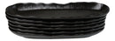 Pack Of 6 Kokuyo Modern Black Ceramic Wavy Oblong Long Serving Platters 13.25"L