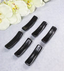 Pack Of 6 Black Kokuyo Modern Collection Porcelain Chopsticks Hashioki Rests